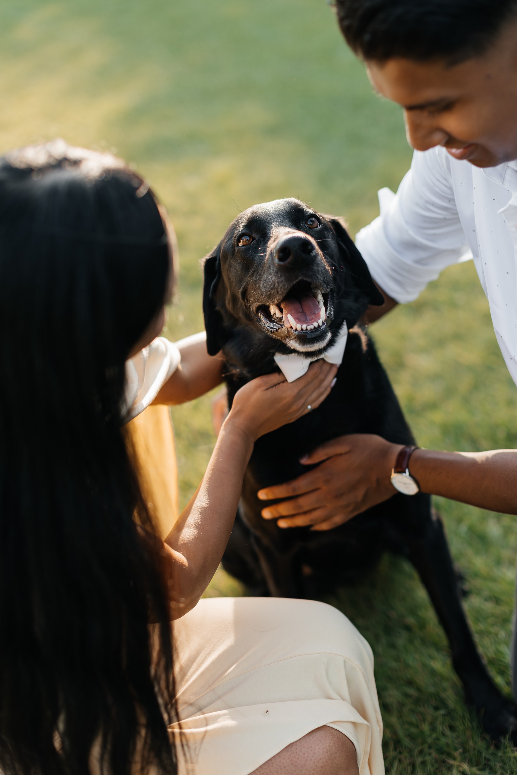Subhrodeep and Cindy with their dog